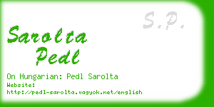 sarolta pedl business card